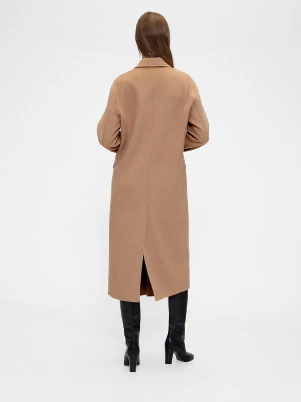 Классическое двубортное пальто gapstudio из шерстяной смеси для взрослых Gap, Camel — фото 3