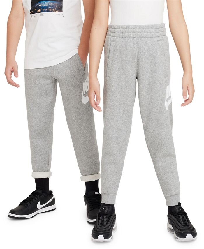 Флисовые спортивные брюки Big Kids Club Nike, серый — фото 3