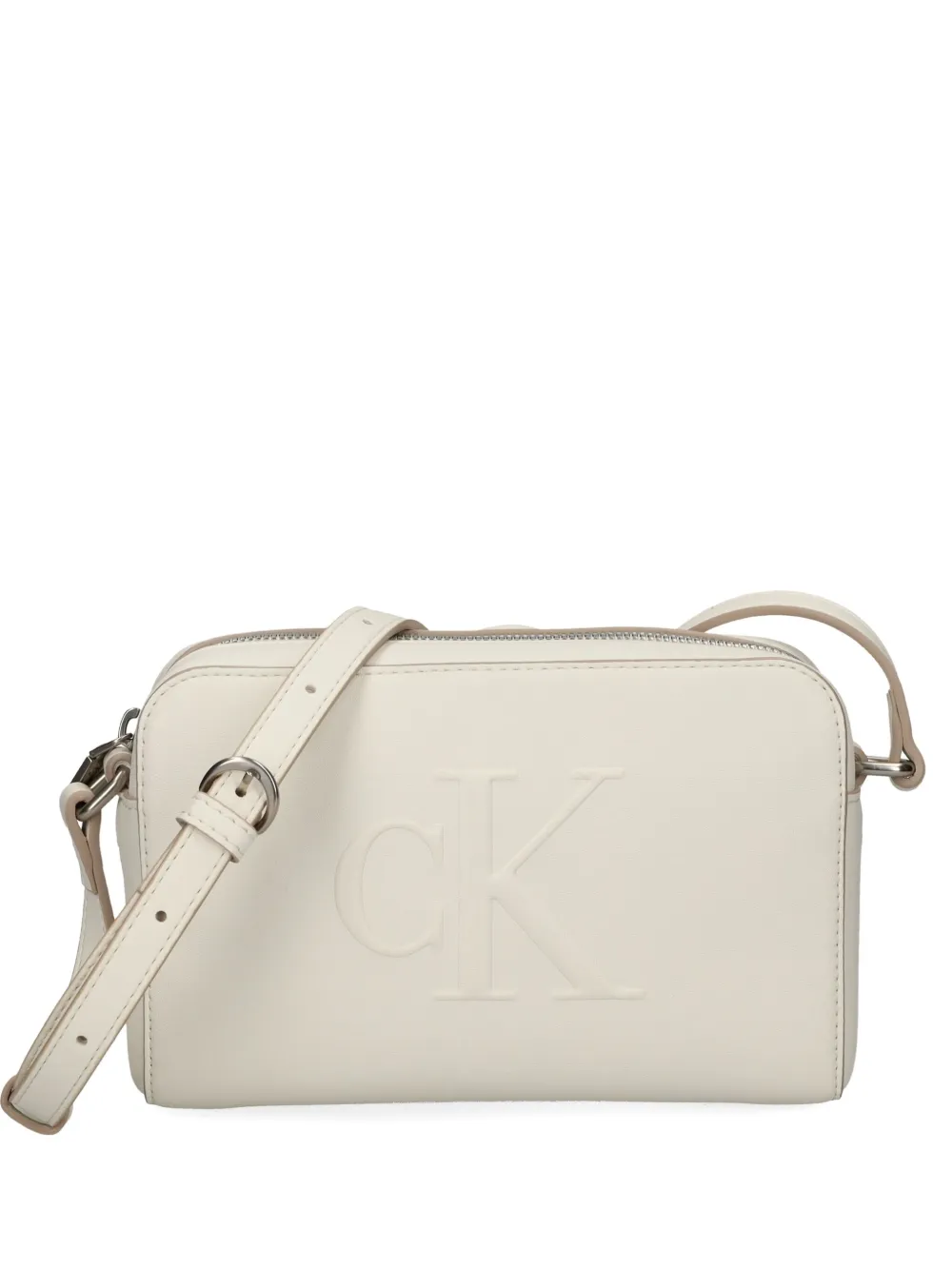 

Сумка через плечо с тисненым логотипом Calvin Klein, белый