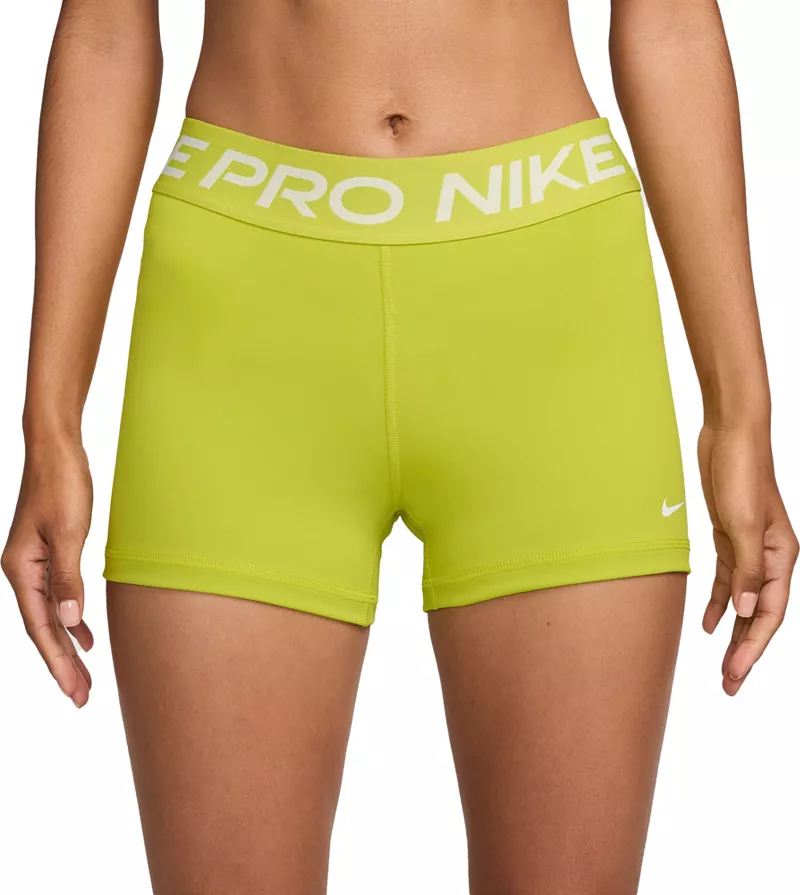 

Женские шорты Nike Pro 3 дюйма, цвет Bright Cactus