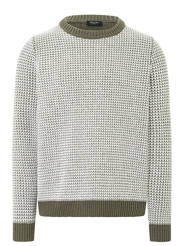 

Шерстяной свитер темно-зеленого/белого цвета Maerz Muenchen