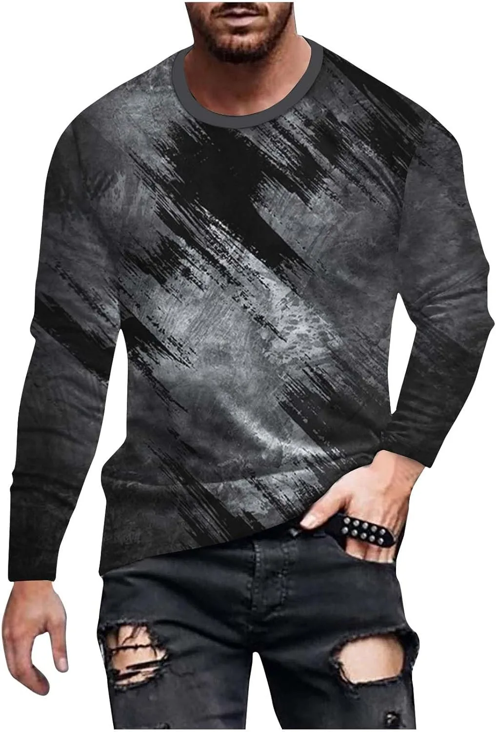 

Футболка с длинным рукавом Muscularfit Casual Tie Dye