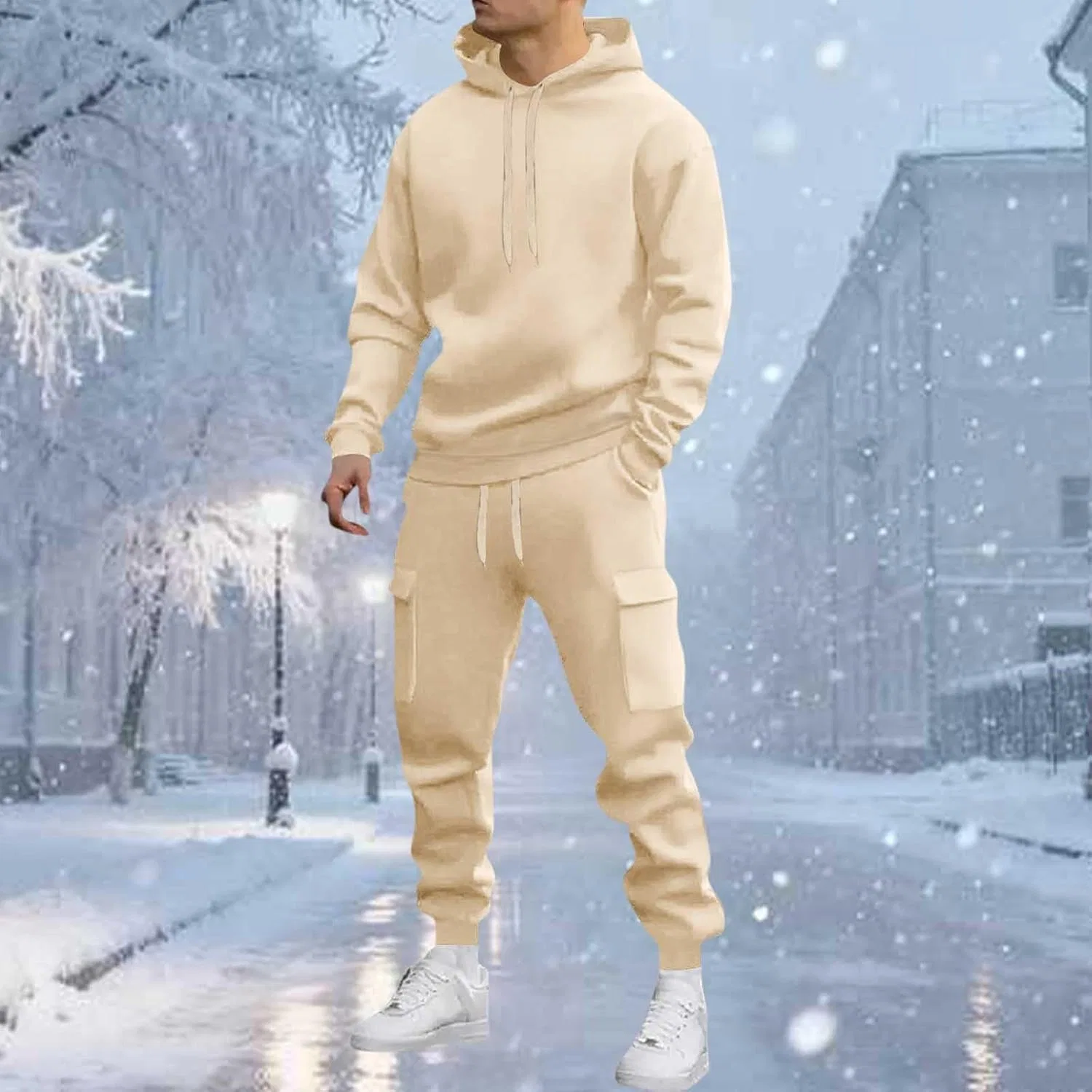 Спортивный костюм из рипстопа, Generic, 2 предмета, A02_beige — фото 2