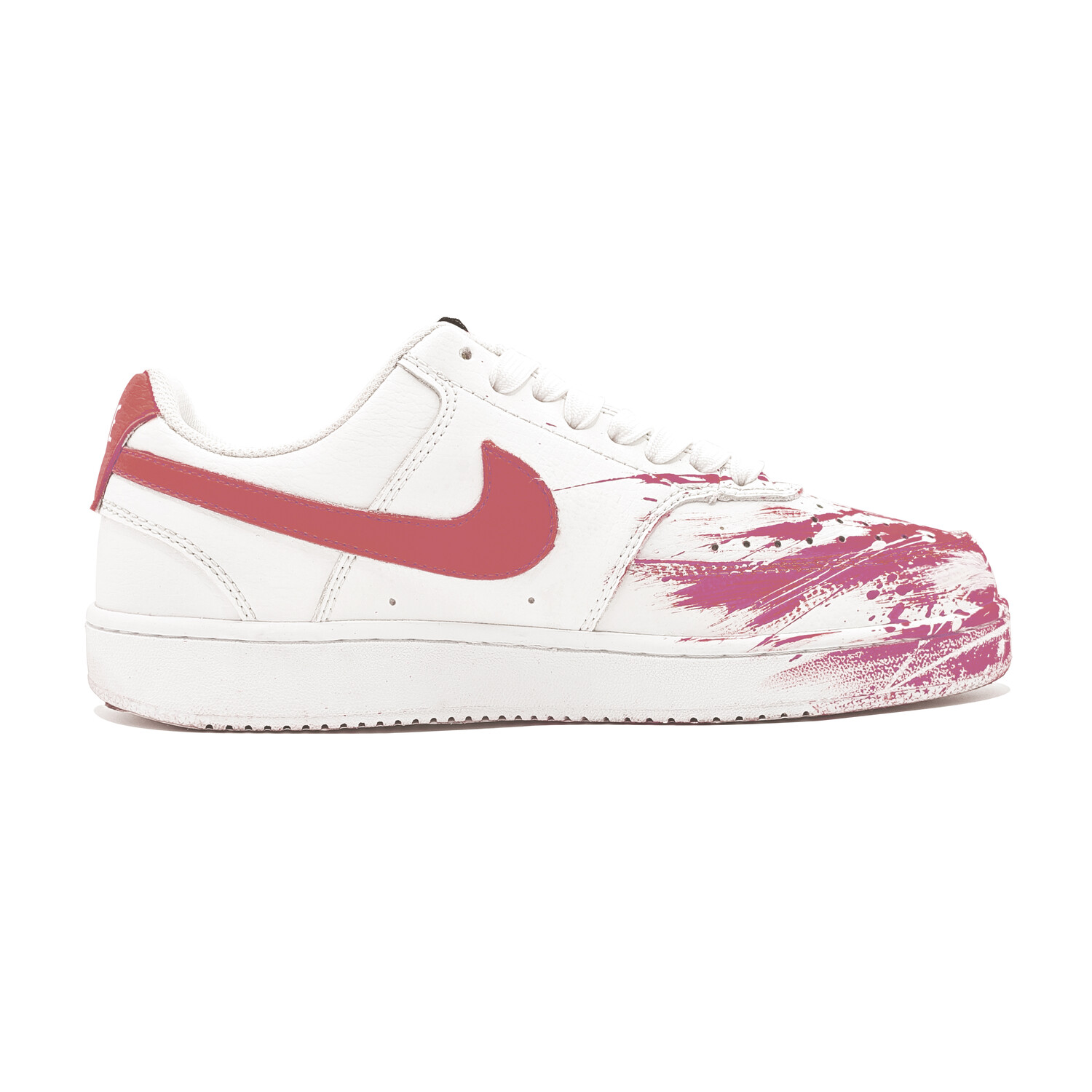 

Кроссовки Nike Court Vision 1 Skateboarding Shoes Women's Low-top White, розовый