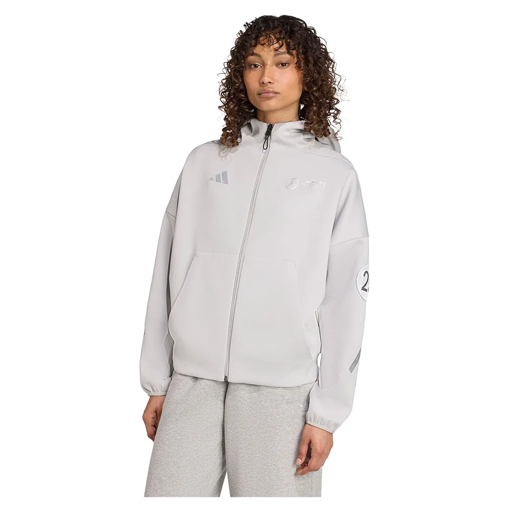 

Толстовка adidas Mercedes-AMG Petronas Formula One Team Silver Arrows full zip, серый