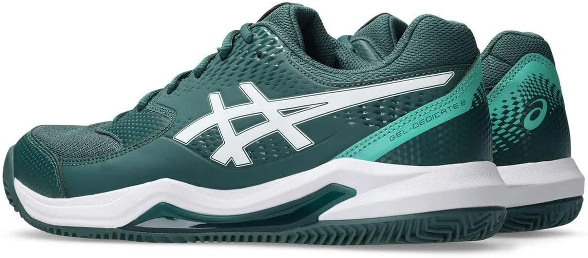 Теннисные кроссовки ASICS Dedicate 8 Clay Mann, сине-белые — фото 3