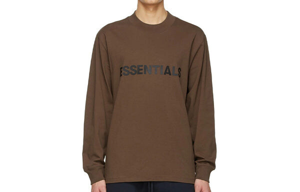 Футболка fw20 long sleeve tee 'rain drum' Fear Of God Essentials, коричневый — фото 2