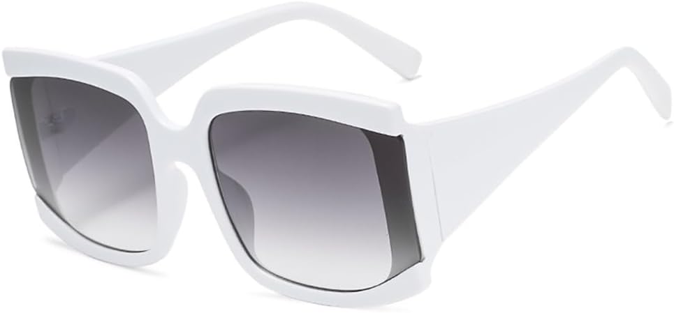 

Классические солнцезащитные очки большого размера 2027 года для женщин. Модные солнцезащитные очки с леопардовым принтом, градиентные винтажные большие очки UV400 MTZJH, White