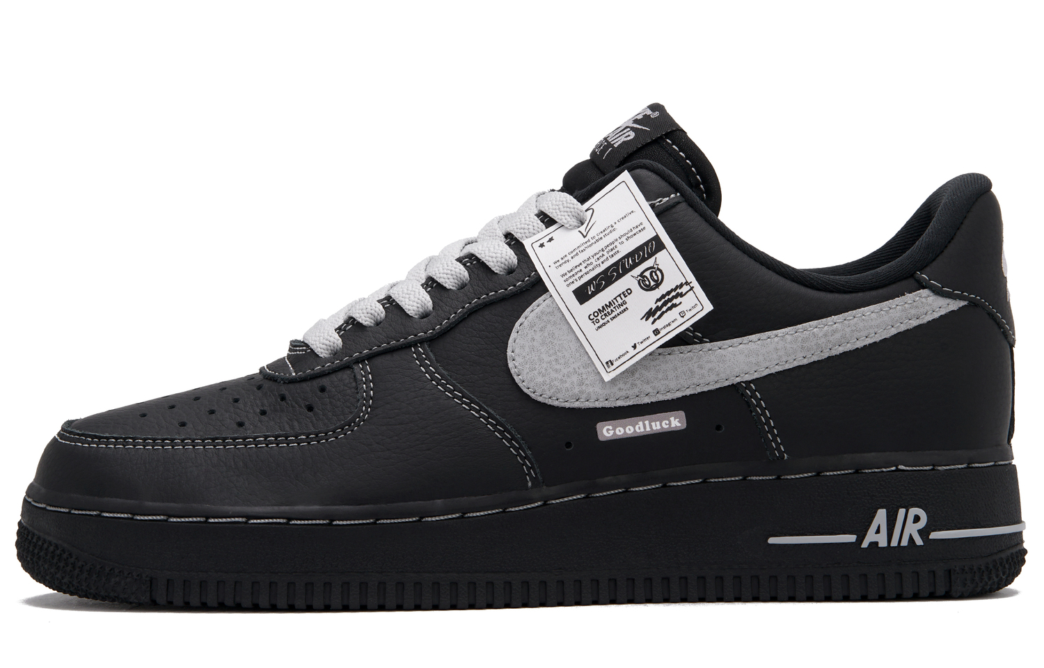 

Nike Кроссовки Air Force 1 Dark Khaki Navy Low top Skateboard Unisex Black