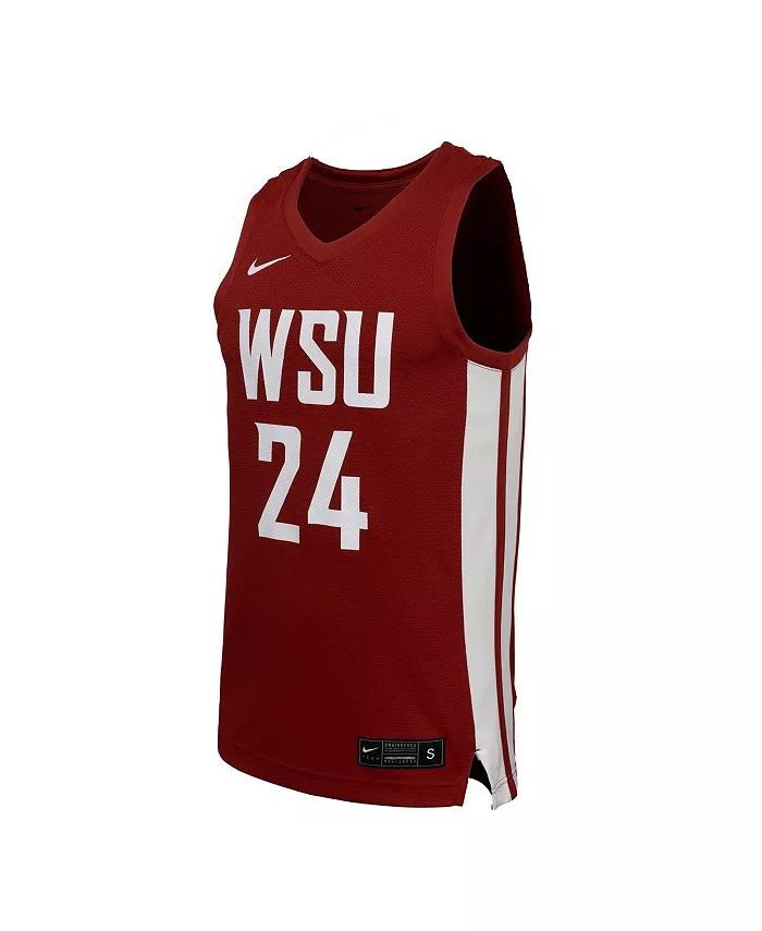 Мужская темно-красная реплика баскетбольной майки Washington State Cougars Nike — фото 3