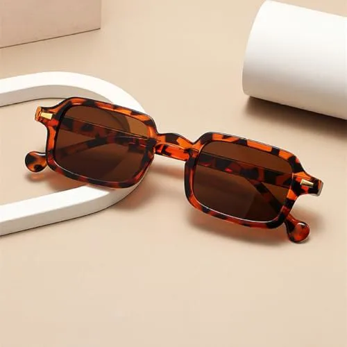 

Солнцезащитные очки прямоугольной формы для женщин, овальные солнцезащитные очки в винтажном стиле для мужчин и женщин, очки Candy UV400 MTZJH, Champagne