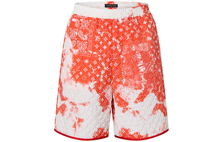 

Новые квартальные продукты LV Casual Shorts Men Orange Louis Vuitton, оранжевый