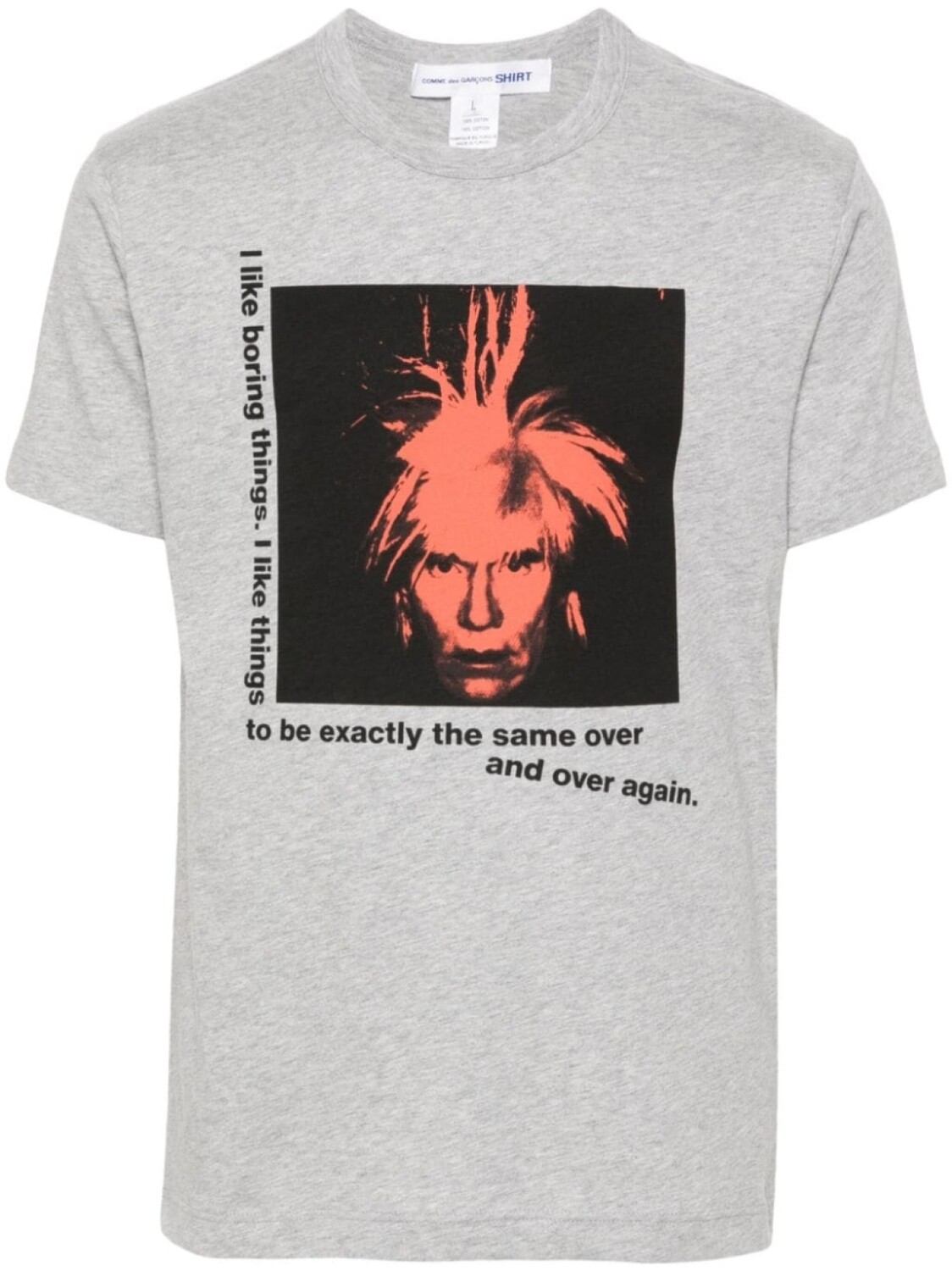 

Comme Des Garçons Shirt футболка Andy Warhol, серый