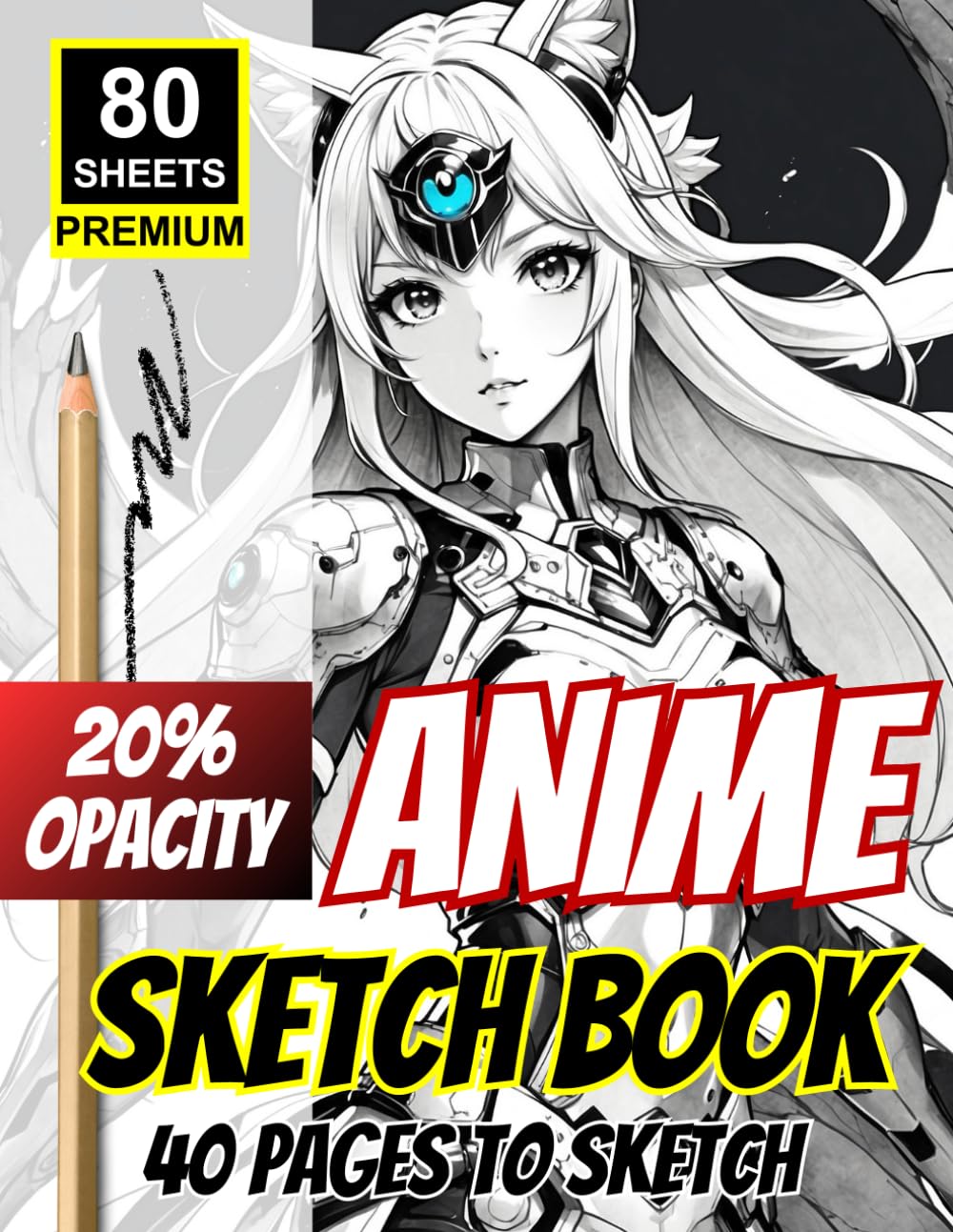 

Anime Sketch Book - 40 Pages to Sketch | 80 Premium Sheets | 20% Opacity Character Templates (Independently published)