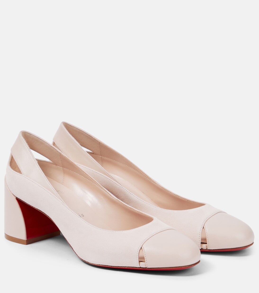 Кожаные туфли miss duvette Christian Louboutin, бежевый