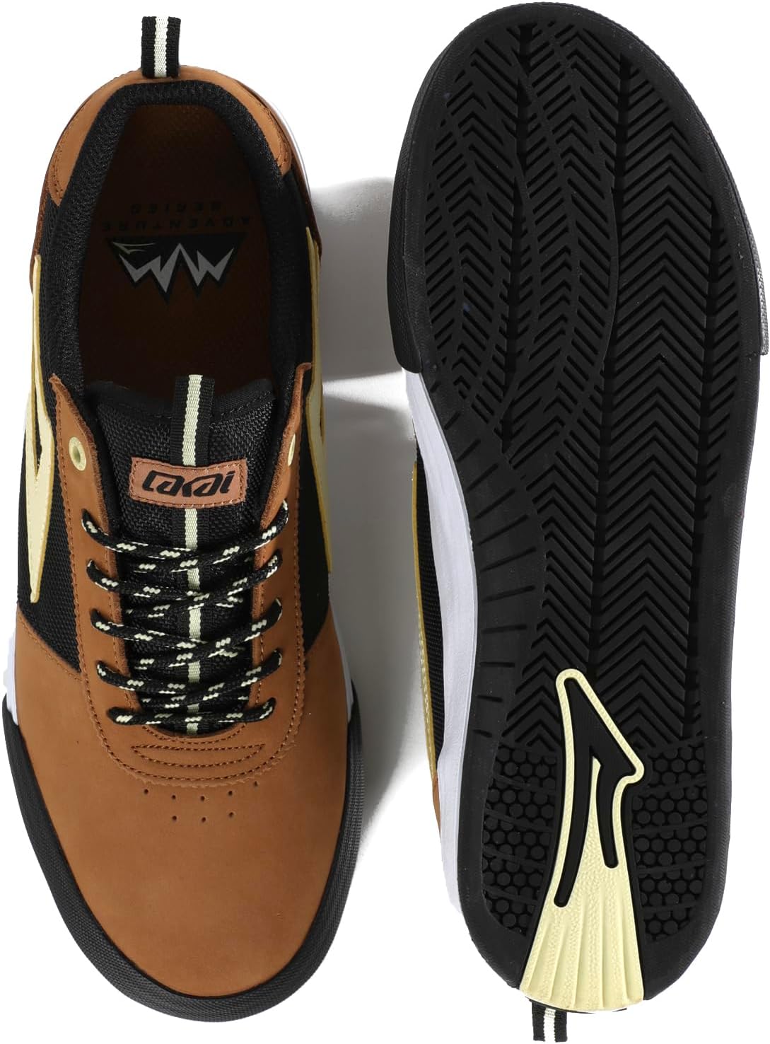 Мужские скейтбордические кроссовки Lakai Manchester - низкие кеды для скейтборда, коричневый — фото 3