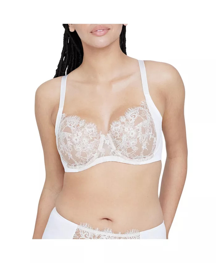 

Женский бюстгальтер Entice Lace с полным покрытием чашек и косточками Skarlett Blue, белый