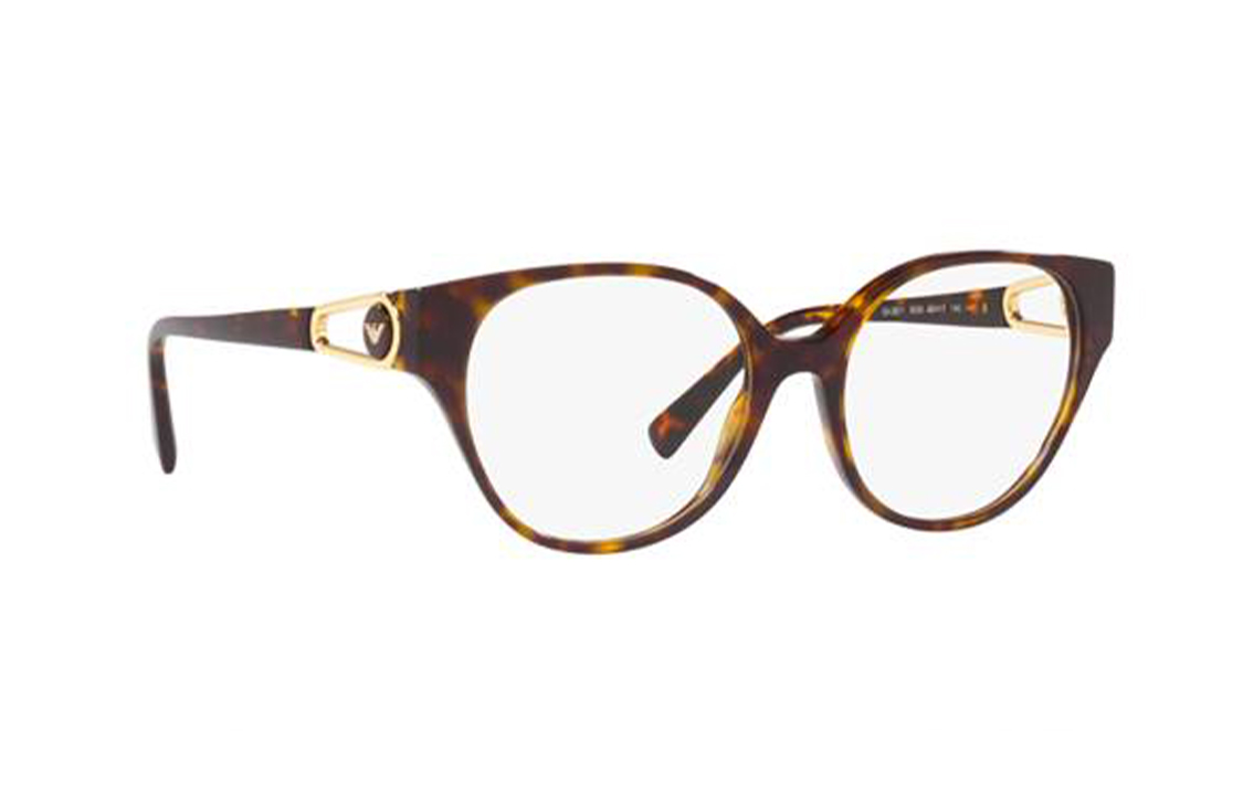 

EMPORIO ARMANI Овальные очки в черепаховом цвете для женщин, Tortoiseshell