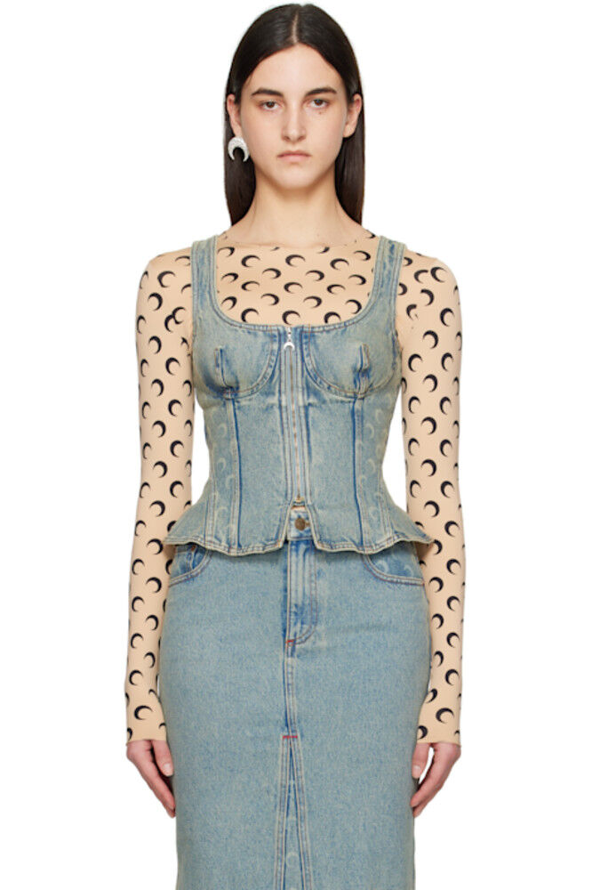 

Корсетная майка Blue Moon Laser Denim Marine Serre