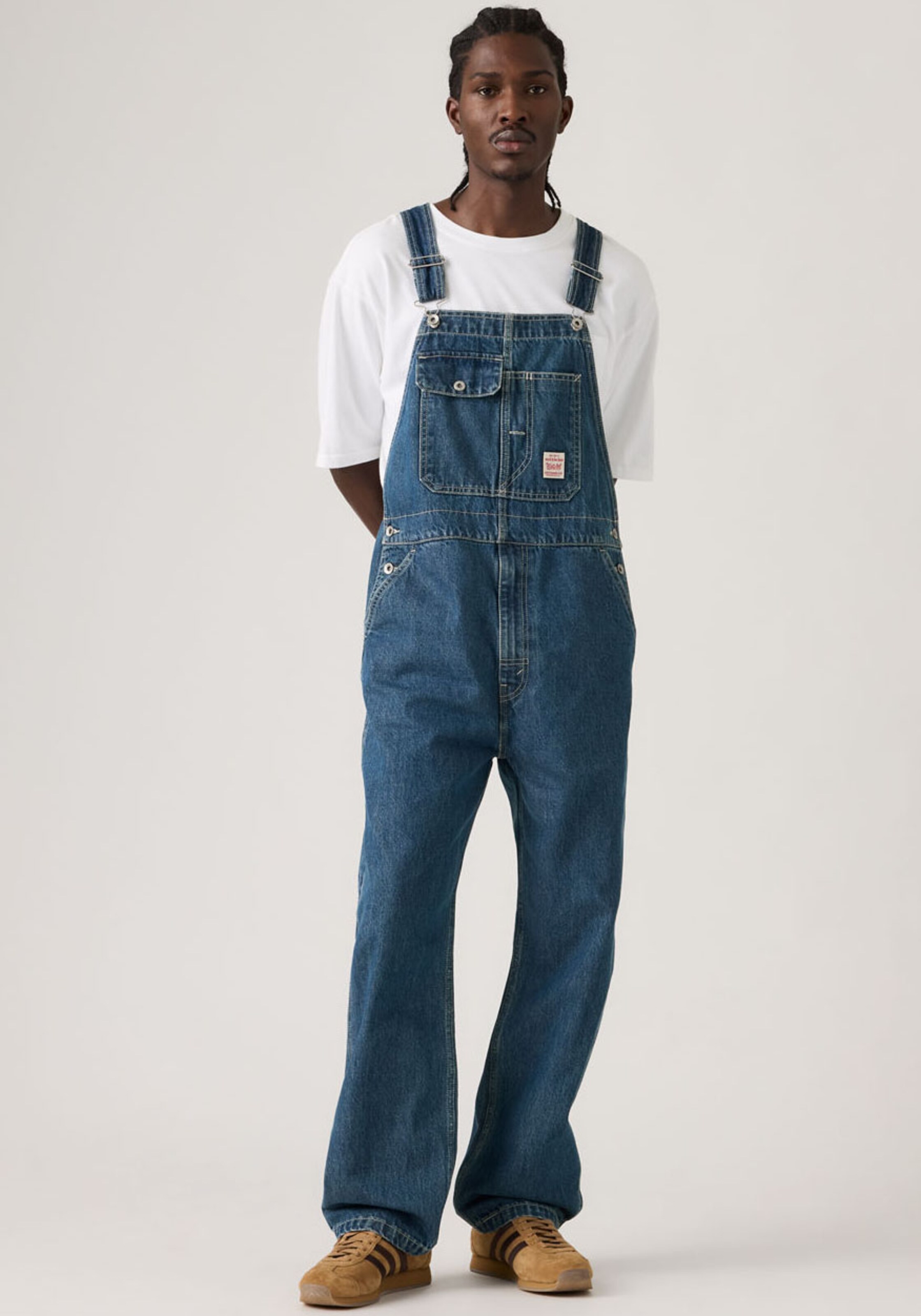 LEVI'S  Джинсовые комбинезоны свободного кроя в темно-синем цвете — фото 2