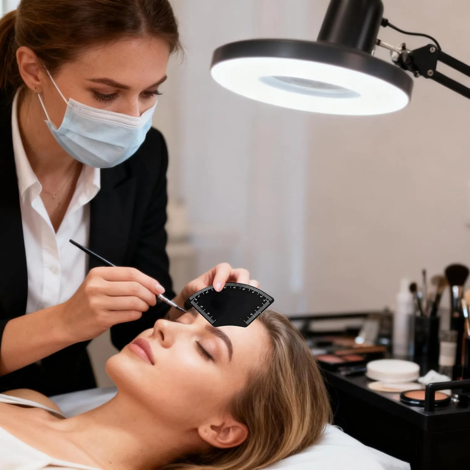 Трафарет для бровей No Brand, 2 шт., пластик — фото 2