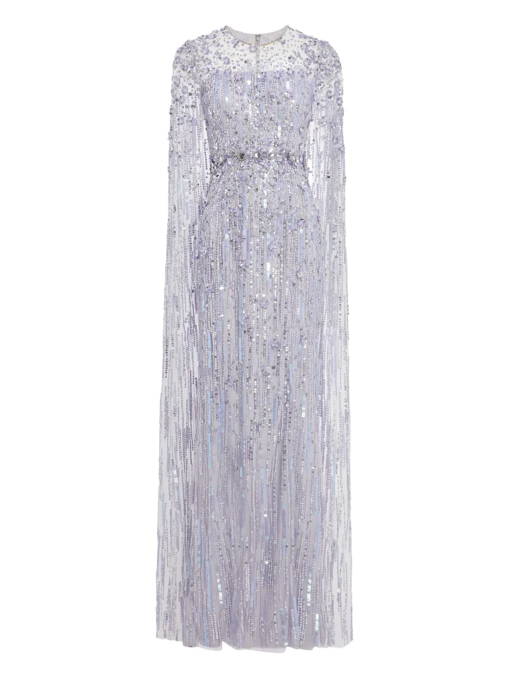 

Декорированное платье макси Ruby с кейпом Jenny Packham, нейтральный