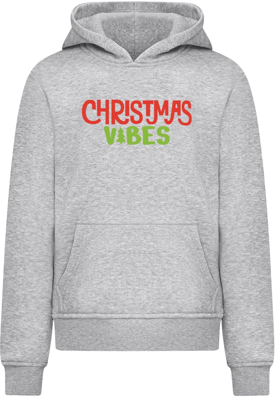 

Толстовка Merchcode Christmas Vibes, пятнистый серый