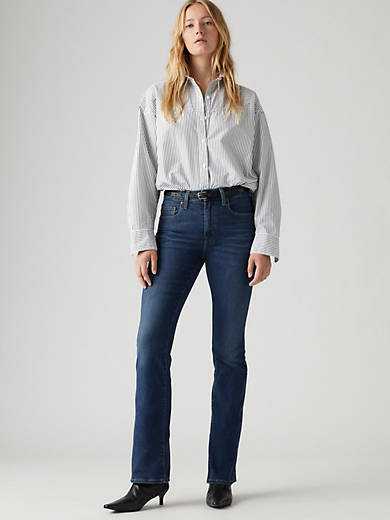 

725 Джинсы женские Bootcut с высокой посадкой Levi's, цвет Blue Wave - Dark Wash