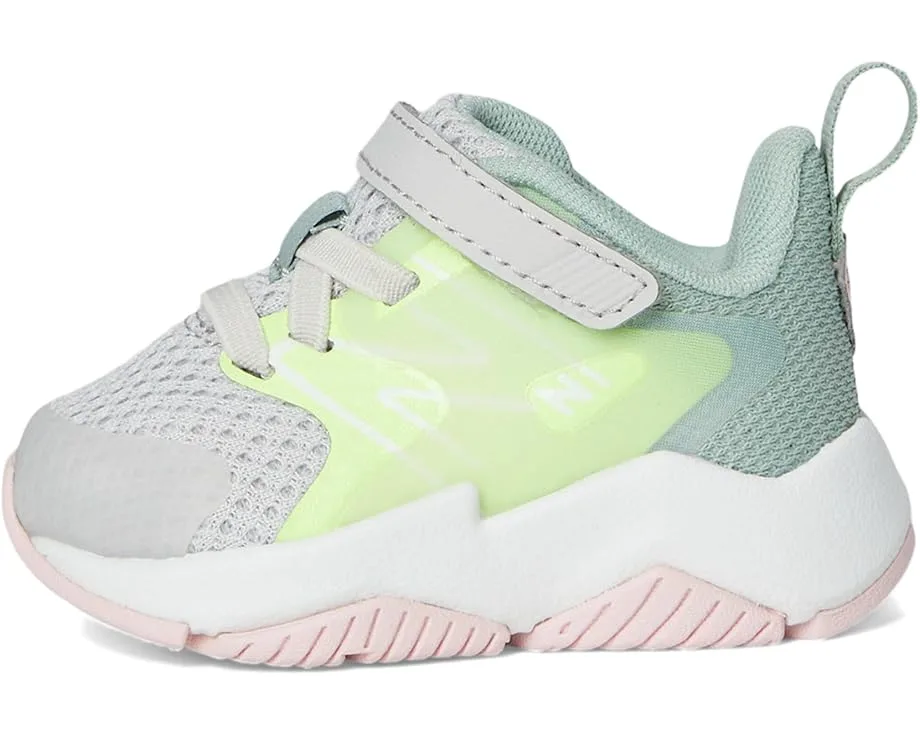 Кроссовки New Balance Kids Rave Run v2 Bungee Lace with Top Strap, Grey Matter/Mint Flash/Mosaic GreenSee Less — фото 4