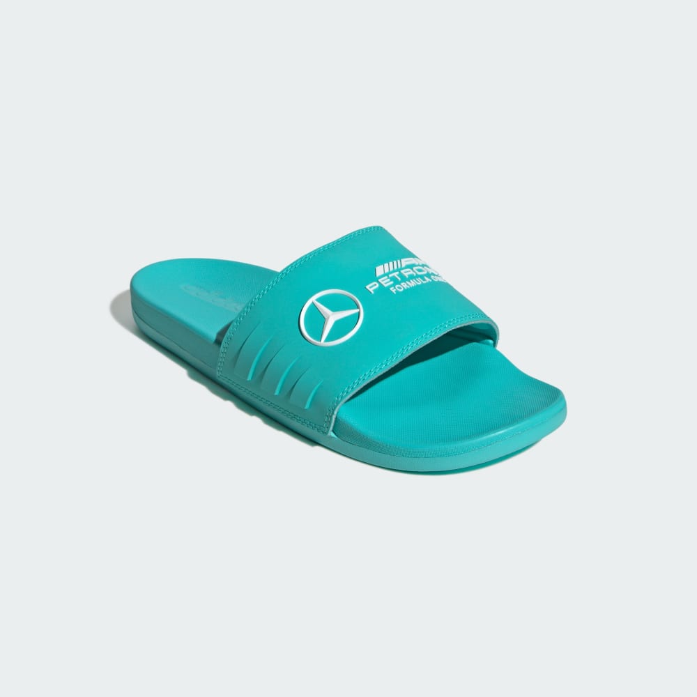 Шлепанцы Adidas Mercedes - AMG Petronas Formula One Team Adilette Comfort Slides, цвет Semi Mint Rush/Cloud White/Semi Mint Rush — фото 4