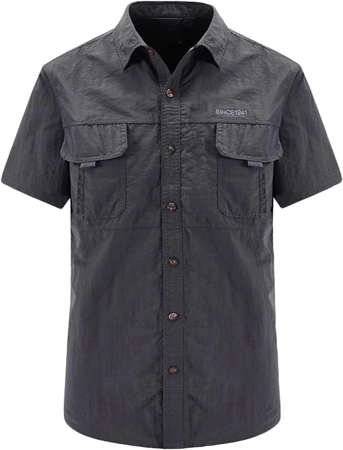 Мужская рубашка с коротким рукавом Casual Slim Fit с карманами