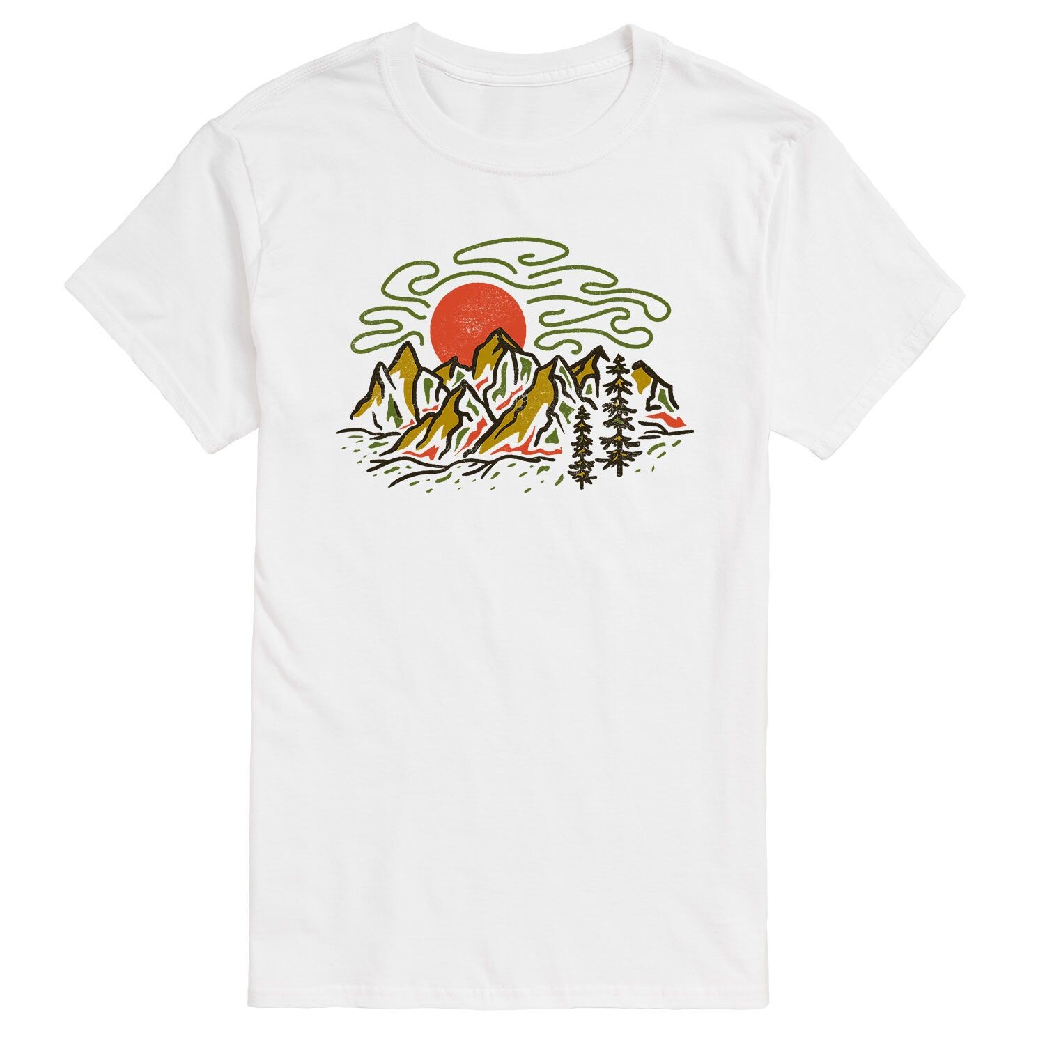 

Футболка с рисунком Big & Tall Colorful Mountains License