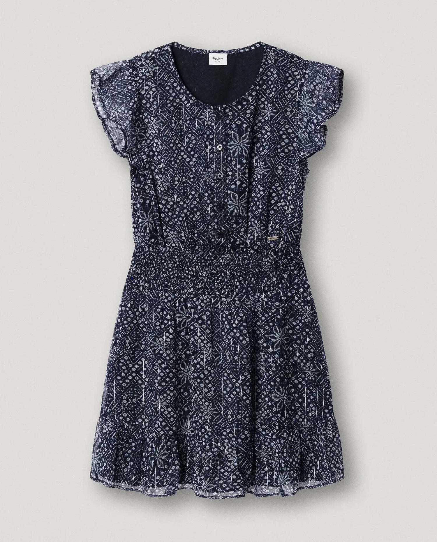Платье с принтом Imabel для девочки Pepe Jeans, темно-синий