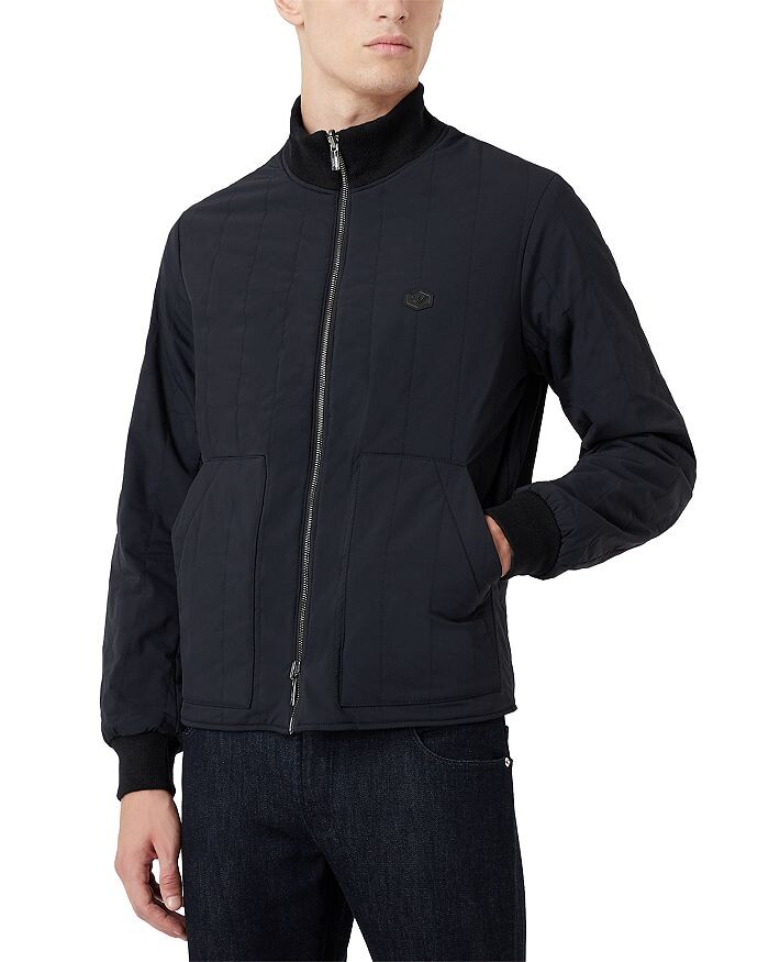 

Двусторонняя куртка на молнии Emporio Armani, синий