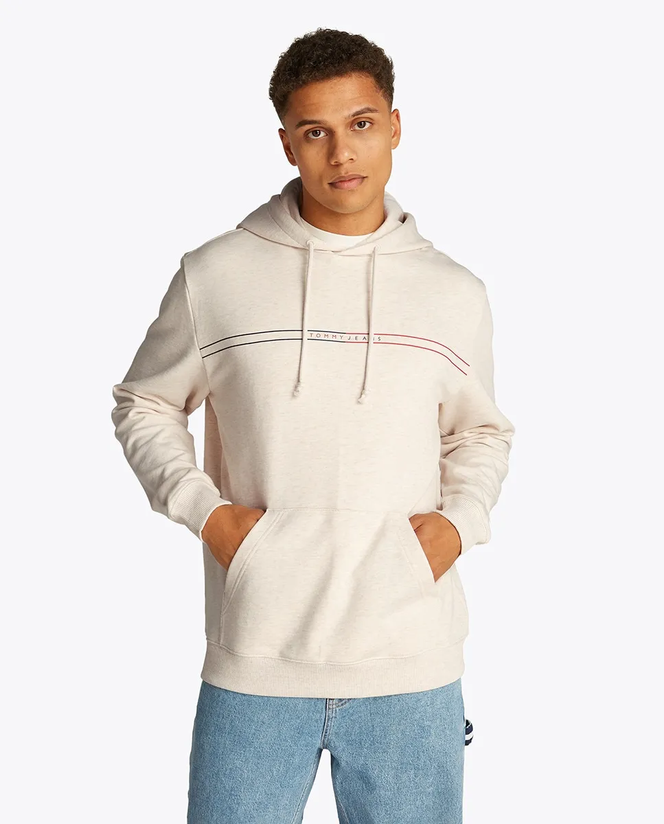 

Мужская толстовка прямого кроя с капюшоном Tommy Jeans, светло-серый