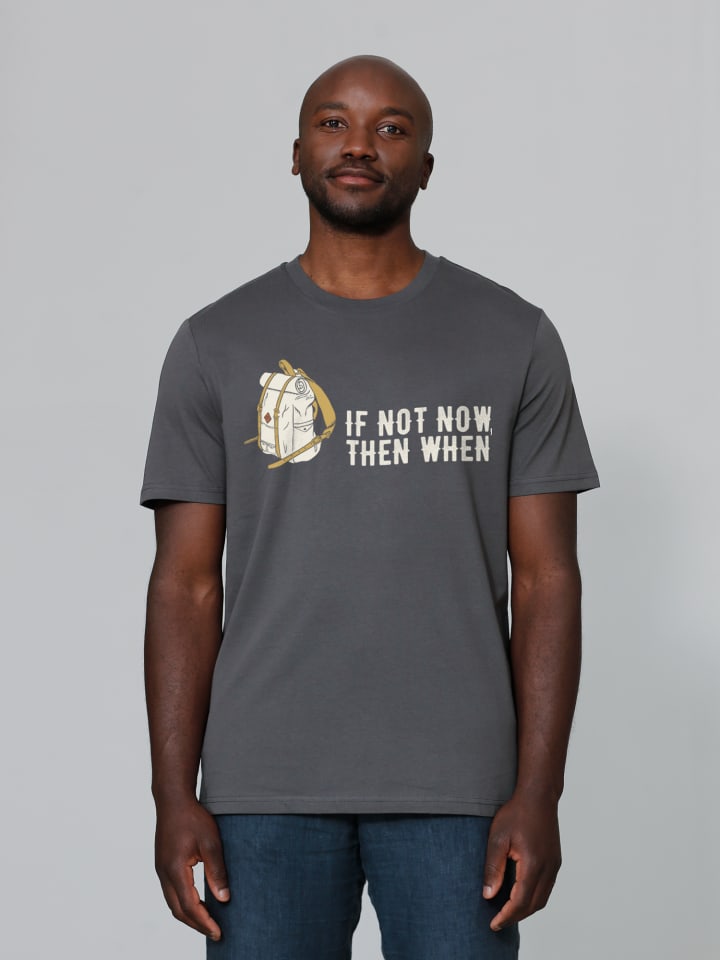 

Футболка wat Apparel T-Shirt If not now then when, серый