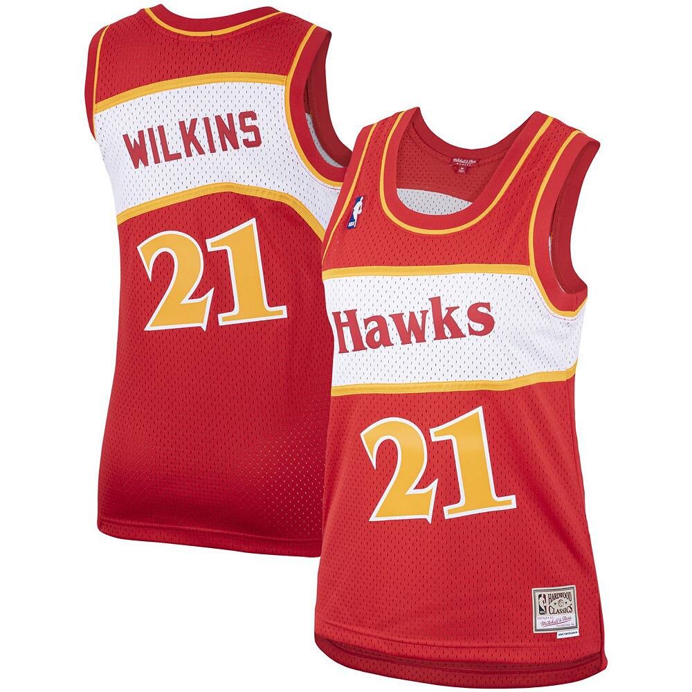 

Женская красная майка Mitchell & Ness Dominique Wilkins Atlanta Hawks Hardwood Classics Swingman, цвет Haw Red