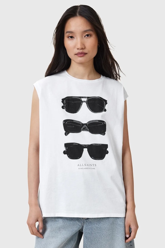 

Хлопковая блузка SUNNIES Allsaints, белый