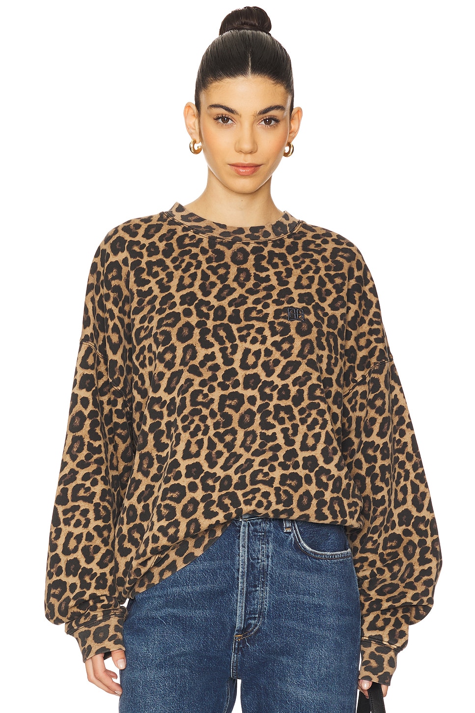 

Толстовка Miles Anine Bing, black & brown leopard