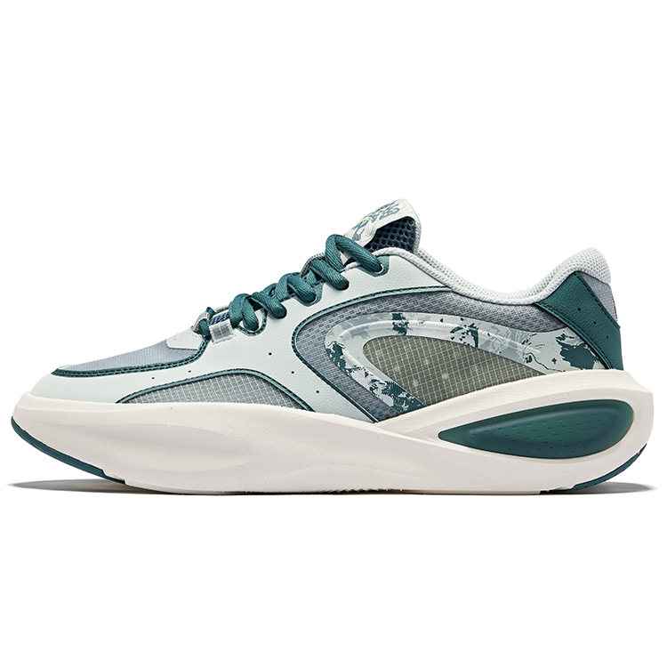 

Износостойкие, дышащие, нескользящие, низкие повседневные туфли, мужские, светло-серо-зеленого цвета Erke, Gravel Light Gray Green