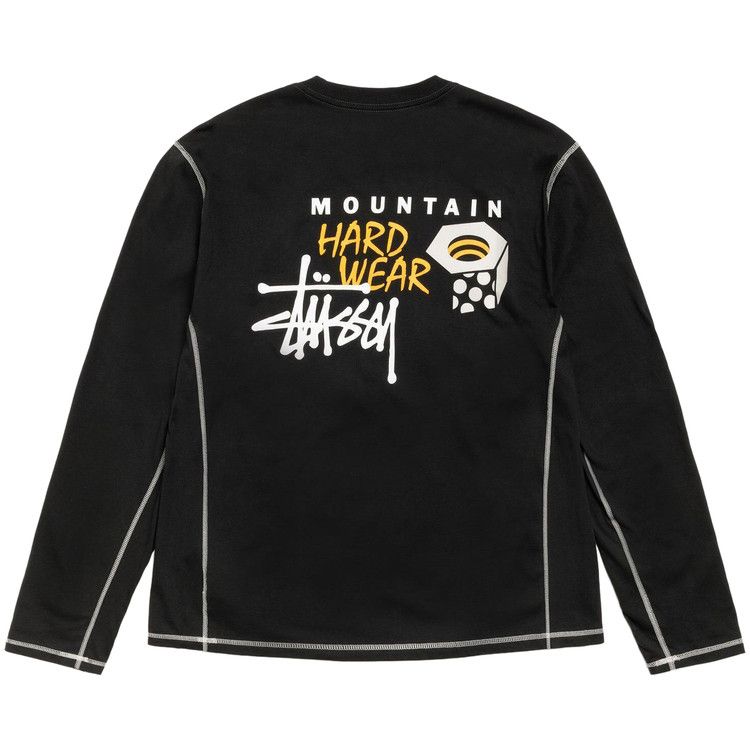 Футболка Stussy x Mountain Hardwear Long-Sleeve Tee 'Stealth Grey' — фото 2