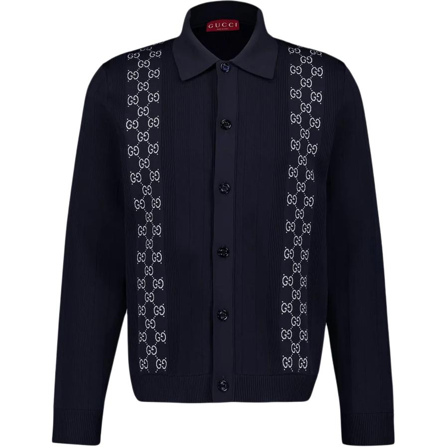 

Кардиган с длинными рукавами на пуговицах GUCCI, синий