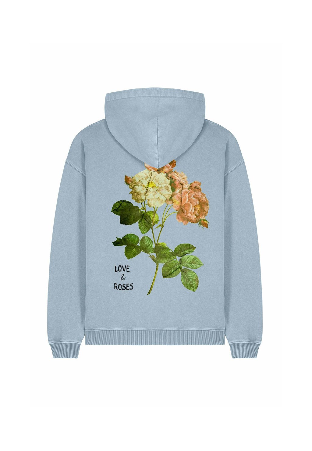 

Толстовка ROSES BACK VINTAGE PRINT - Hoodie Mira Paris, светло-голубой