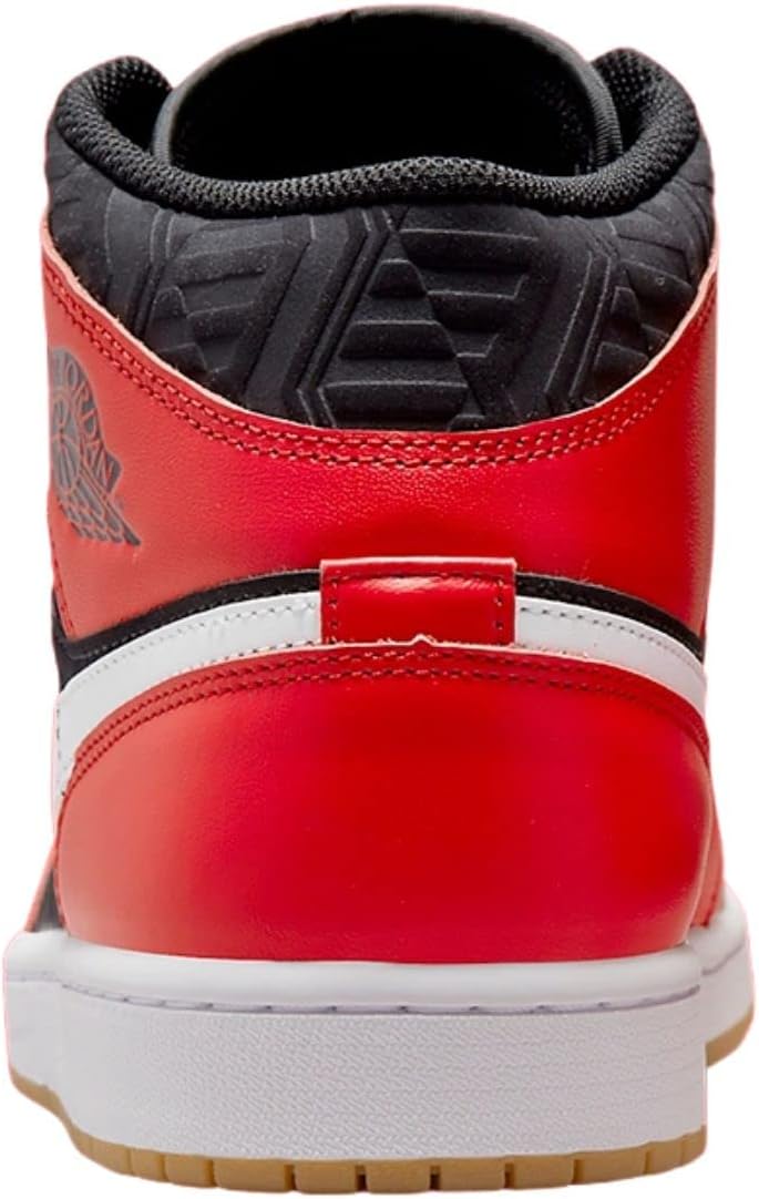 Мужские кроссовки Nike Air Jordan 1 Mid SE, белый/черный/красный — фото 4