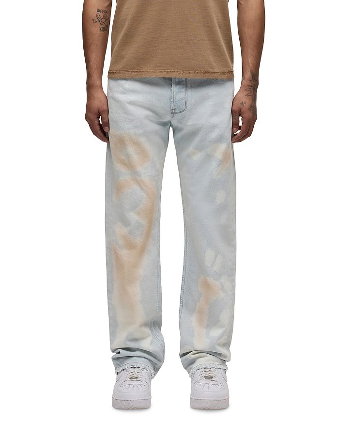 

Джинсы Wes Classic Straight Fit в отбеленном цвете Bleached Cloud Hudson, синий