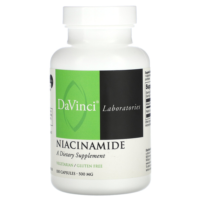 

DaVinci Laboratories, Ниацинамид, 500 мг, 100 капсул