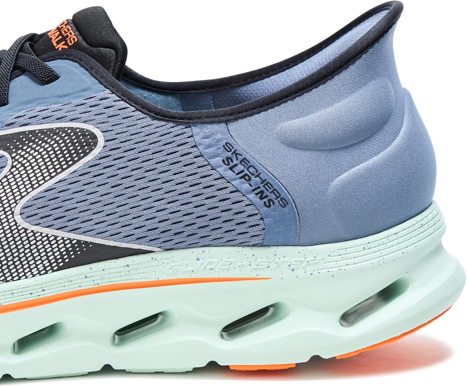 Мужские кроссовки Skechers Go Walk Glide Step 2.0 Zander, синий/оранжевый/темно-синий — фото 4