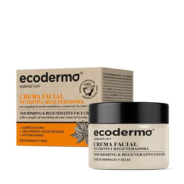 Крем для лица Ecoderma — Питательный регенерирующий Crema Facial Nutritiva Regeneradora, 50 мл — фото 3
