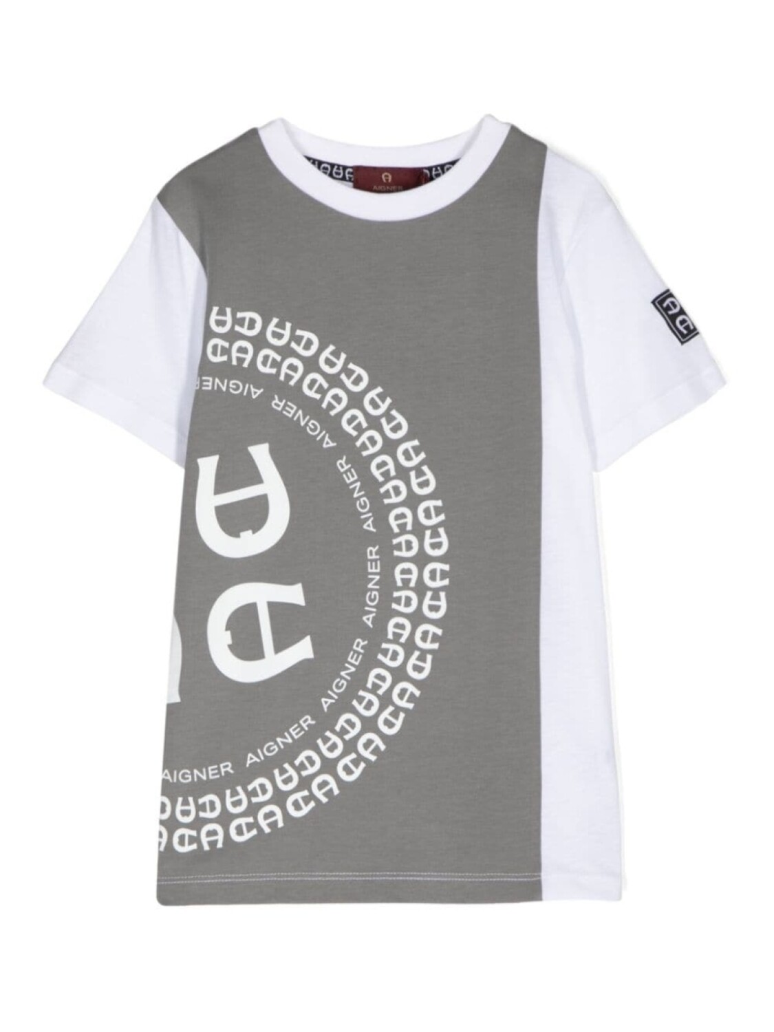 

Aigner Kids футболка с логотипом, серый
