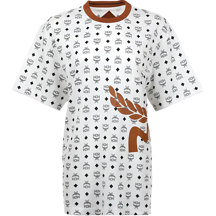 

MCM Футболка с коротким рукавом SS24 All-Over Letter Print White, Белый, MCM Футболка с коротким рукавом SS24 All-Over Letter Print White